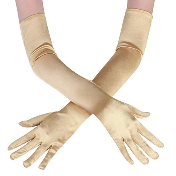 Svetlana Accessories - Assorted Colors of Long Satin Gloves for Ladies Formal Events